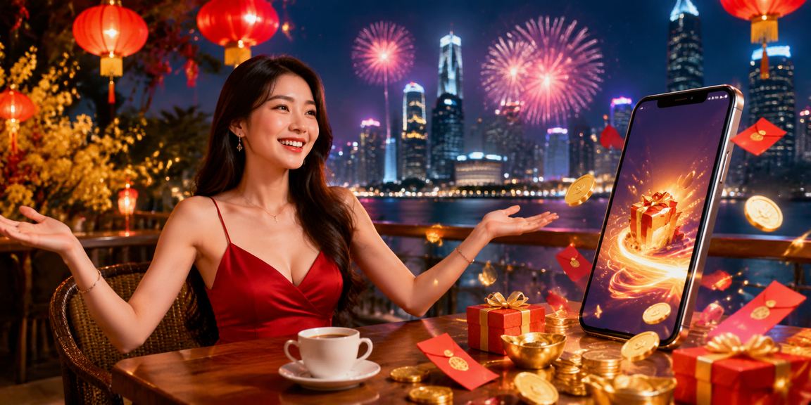 Người chơi tại TP. Hồ Chí Minh nhận thưởng phong bao đỏ may mắn bên ly cà phê